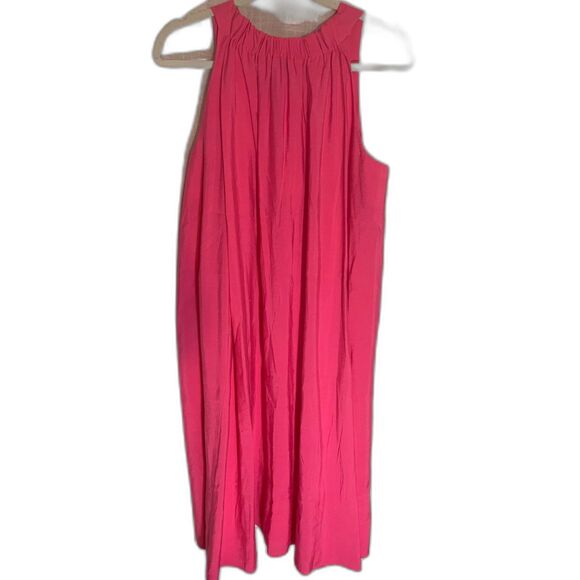 COS Sleeveless A-Line Swing Dress size 10 Pink Modern Architectural EUC - Picture 2 of 9